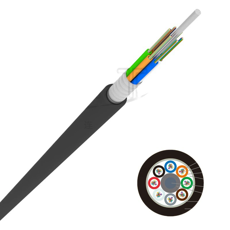 Прямые продажи с фабрики GYXTW бронированный наружный оптоволоконный кабель с прямым зазором 6, 8, 12, 24-жильный каркас, заглубленная труба, горнодобывающий оптоволоконный кабель