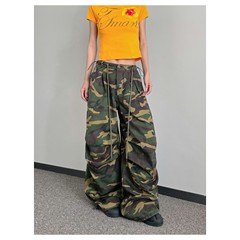 アメリカンレトロワイドレッグ迷彩空挺部隊オーバーオール男性と女性のための新しいルーズヒップホップストリートダンス多用途カジュアルパンツトレンディ