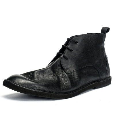 2021新品沙漠靴男英伦风真皮马丁靴复古潮流牛皮男靴中帮牛仔靴子|ru