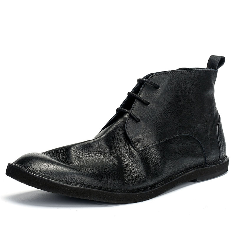 2021新品沙漠靴男英伦风真皮马丁靴复古潮流牛皮男靴中帮牛仔靴子|ru