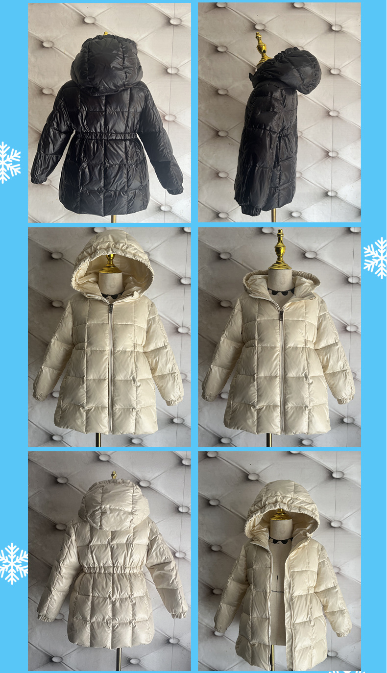 Dječja odjeća, zimske puhaste jakne za dječake i djevojčice srednje i velike veličine, dječji ovratnik od lisičjeg krzna, zadebljani dječji kaput srednje i duge veličine_voghion.com