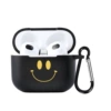 Yellow Smiling Headphone Case + Carabiner