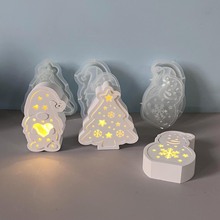 圣诞系列模具圣诞老人圣诞树雪人氛围灯硅胶石膏滴胶模具