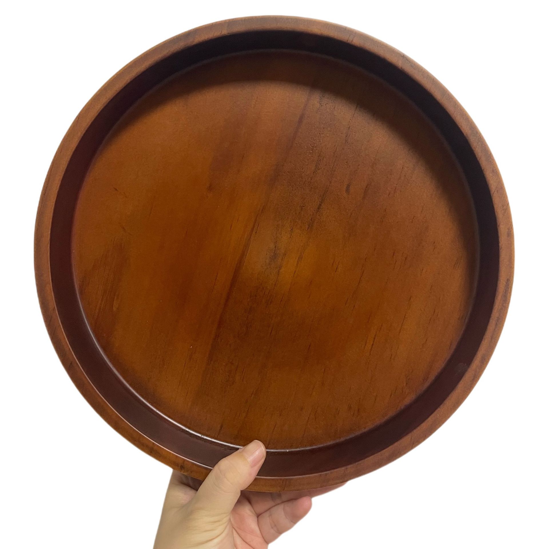 Zhenbaomupin extra grueso disco de madera maciza bandeja de madera creativa estilo occidental placa de madera en stock al por mayor gran cantidad descuento