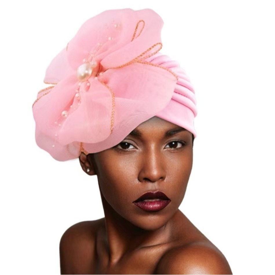 Muslim headscarf Watermelon cap side big flower Indian cap cap eight colors_viptrois.com