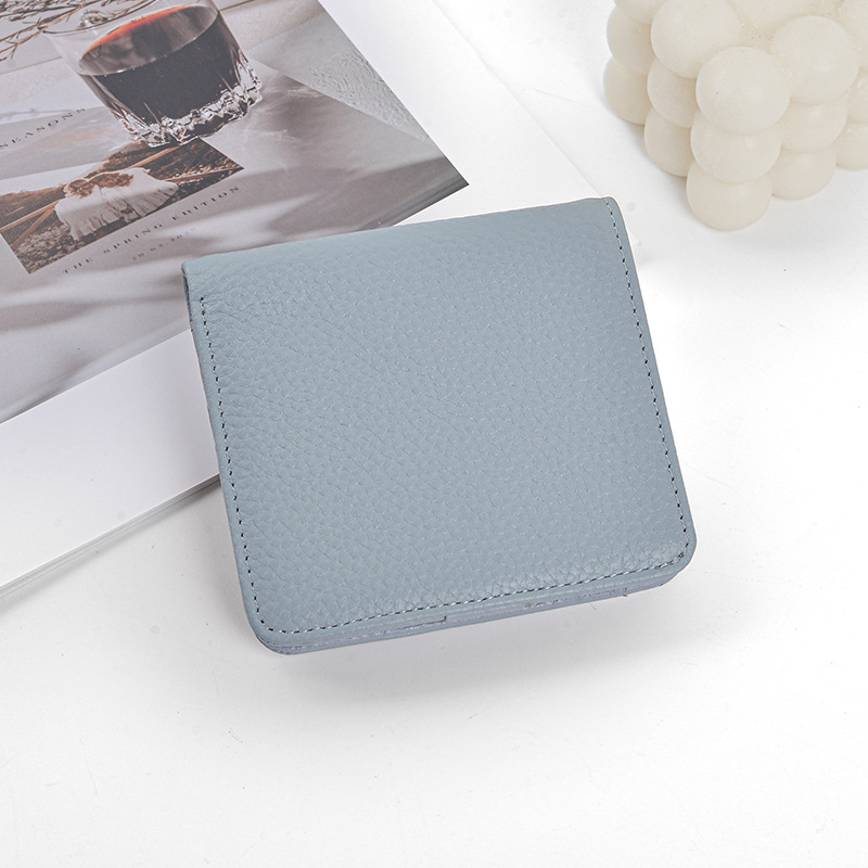 Primera capa de cuero genuino monedero multifuncional anti-robo cepillo pequeña tarjeta de cambio bolsa de gran capacidad de almacenamiento transfronterizo bolso de las mujeres al por mayor