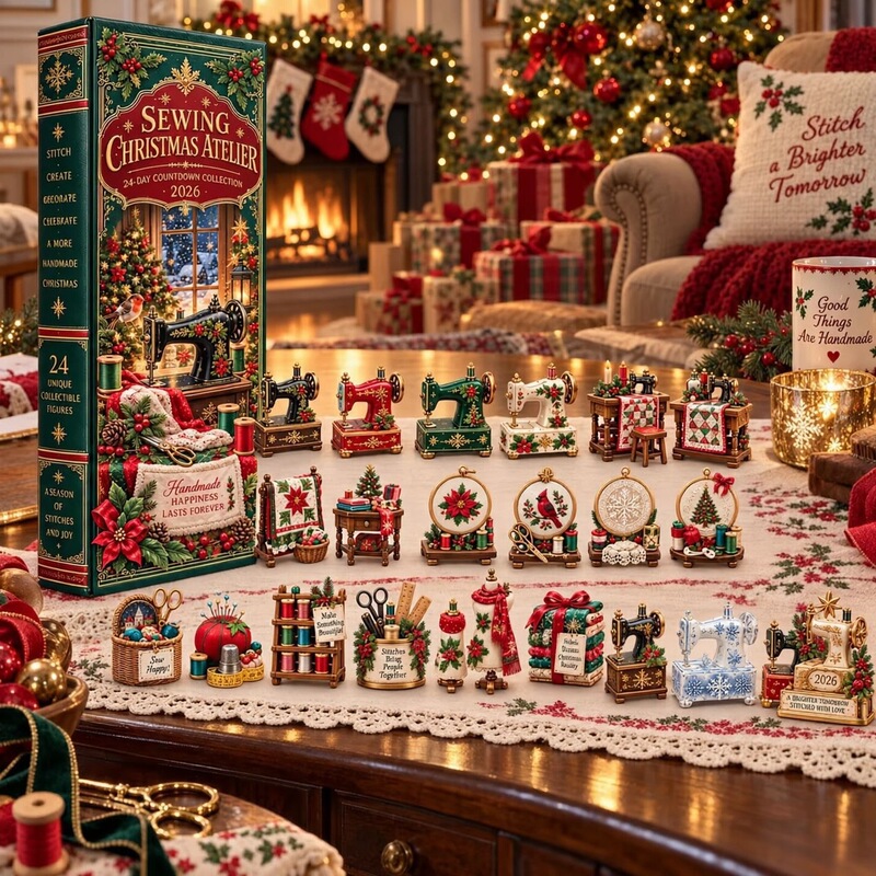 Cross-border bestseller: 2026 Christmas Sewing Room Advent Calendar Acrylic Ornament Cross-border bestseller: 2026 Christmas Sewing Room Advent Calendar Acrylic Ornament