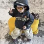 印花长袖连帽男孩卫衣