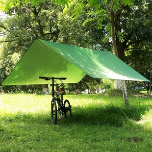 Square Canopy Outdoor 3-4 People Waterproof Sun Protection Beach Pergola Sunshade Tent Lightweight Silver-Coated Ground Metabo