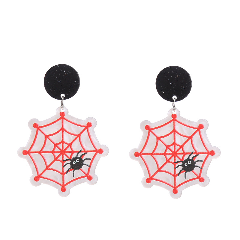 Fashion Pumpkin Letter Ghost Patchwork Arylic Earrings display picture 4