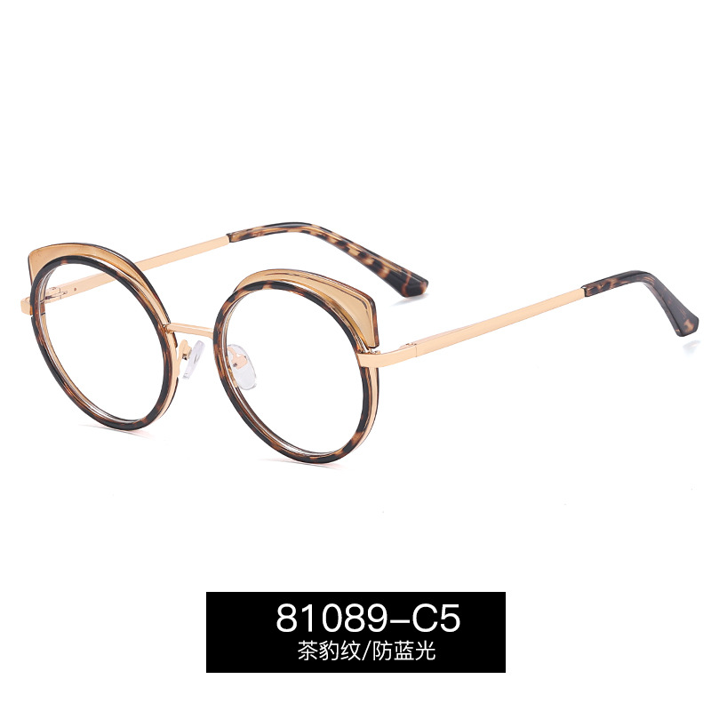 81089 nuevo marco completo gafas casuales marco femenino tendencia delgada cara gafas marco al por mayor miopía gafas anti luz azul