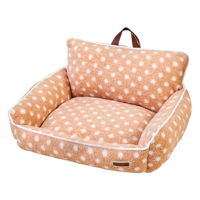 Mascota sofá gato perro estera suave con mango perrera portátil cálido respaldo cómodo suave cama del animal doméstico