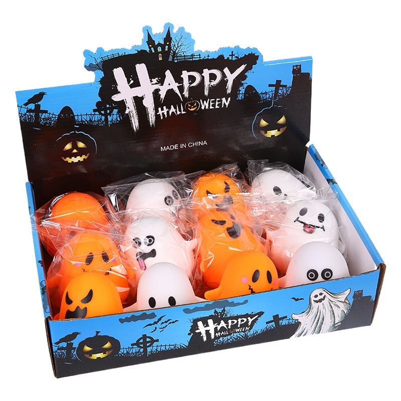 Juguetes de descompresión de Halloween dibujos animados fantasmas luminosos descompresión juguetes de rebote lento modelado creativo juguetes de pellizco descompresión