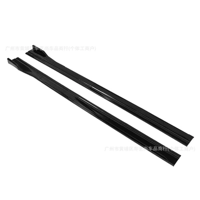 Universal car side skirts for hatchbacks and sedans, side body kits, modified car door lower side skirts, anti-collision strips, side spoilers, side skirt decorations (Big Surrounded) - 24m-glossy-black