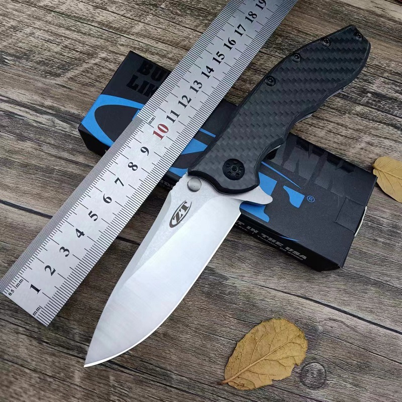 跨境热销ZT0562零容忍碳纤维手柄折叠刀高硬度锋利小刀水果刀野营