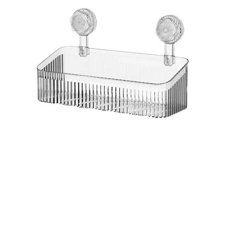 Plastic storage rack without punching wall-mounted bathroom storage box bathroom sink skin care product storage box hanging basket