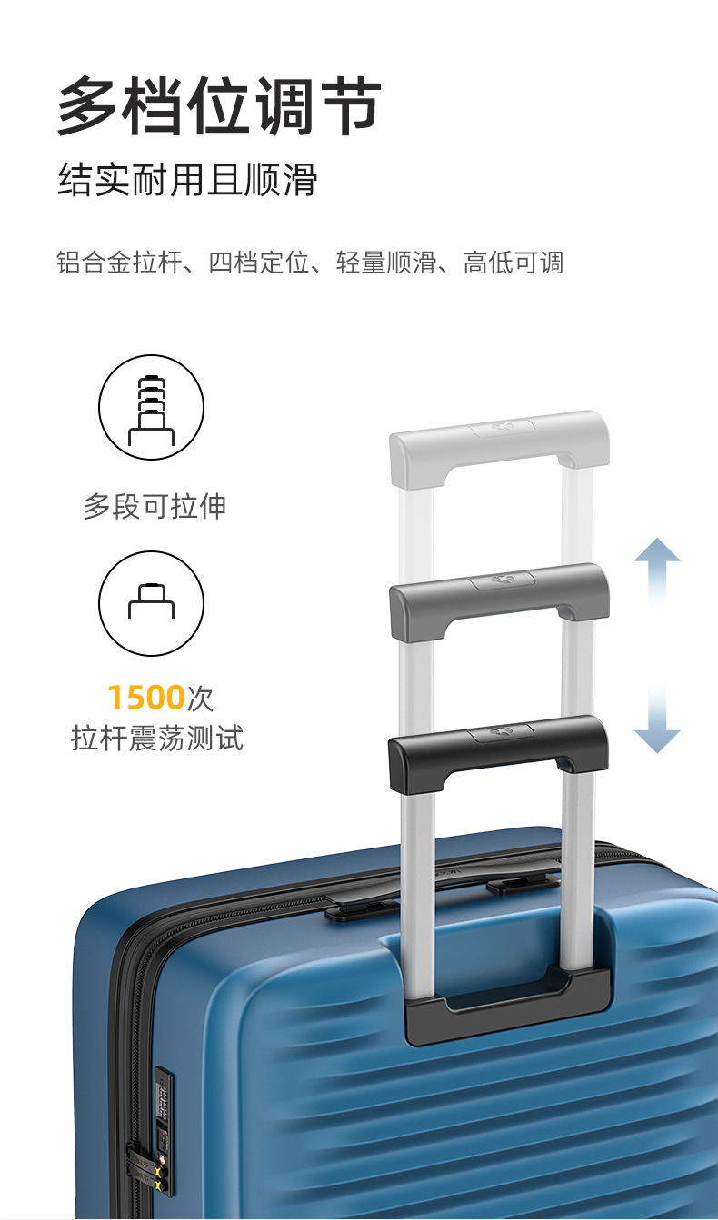 Vali nhựa PC cao cấp chống rơi, dung tích lớn, có khóa số, size 20/24/28 inch — Chất liệu PC cao cấp màu bạc chi tiết 11