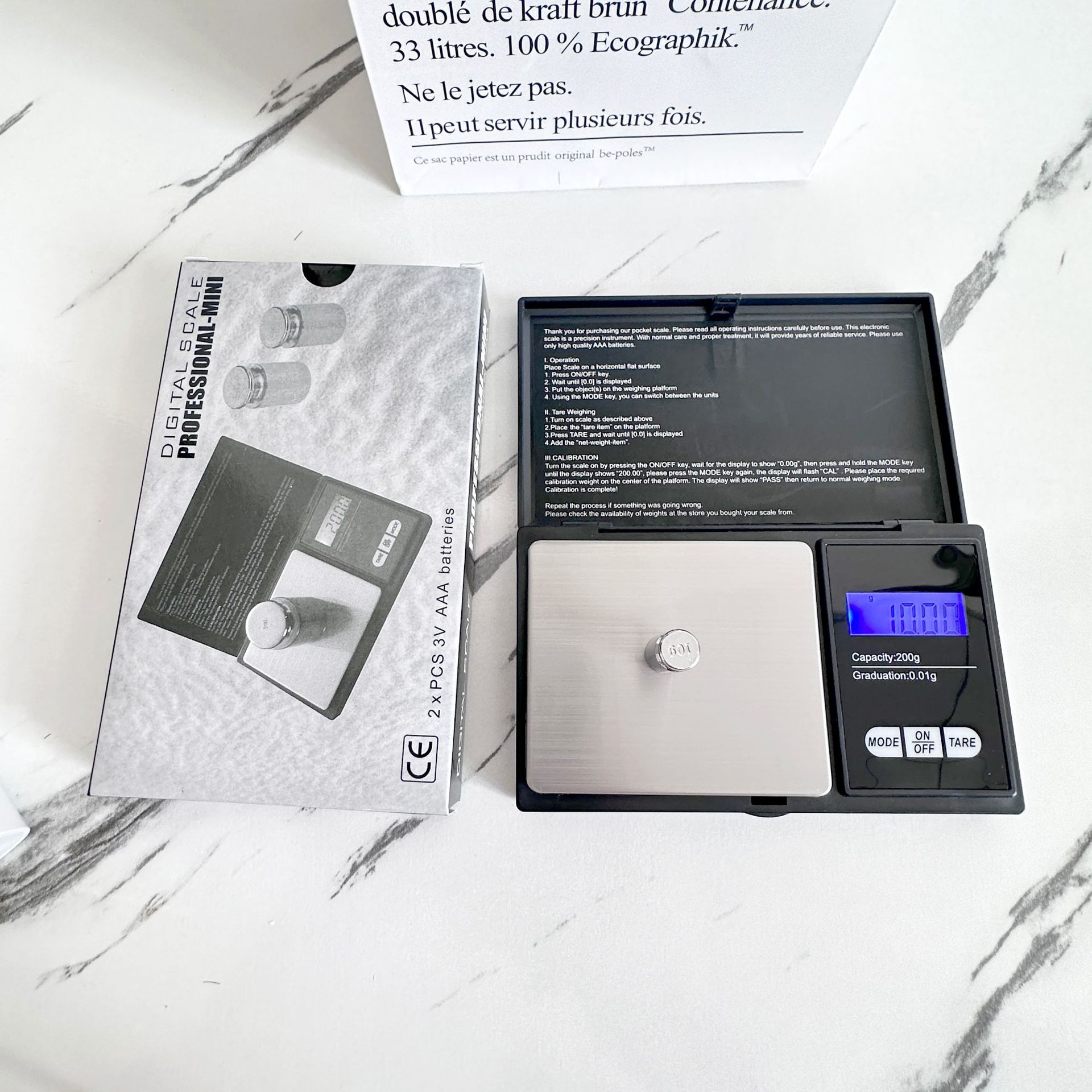 Comercio exterior CS joyería escala mini Inglés Escala electrónica de alta precisión gramo escala portátil de bolsillo Escala de oro Escala electrónica