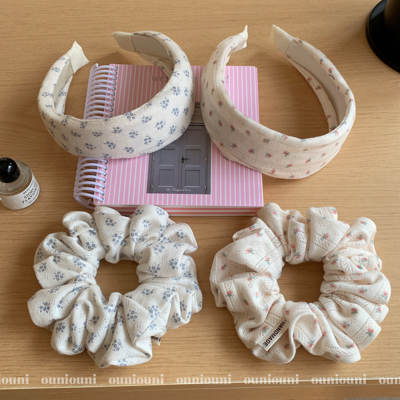 Gentle Knitted Floral Hairband Scrunchie Korean Style Bm Style Hair Tie Wide Headband Hair Clip 2026 Spring/Summer New Model Gentle Knitted Floral Hairband Scrunchie Korean Style Bm Style Hair Tie Wide Headband Hair Clip 2026 Spring/Summer New Model