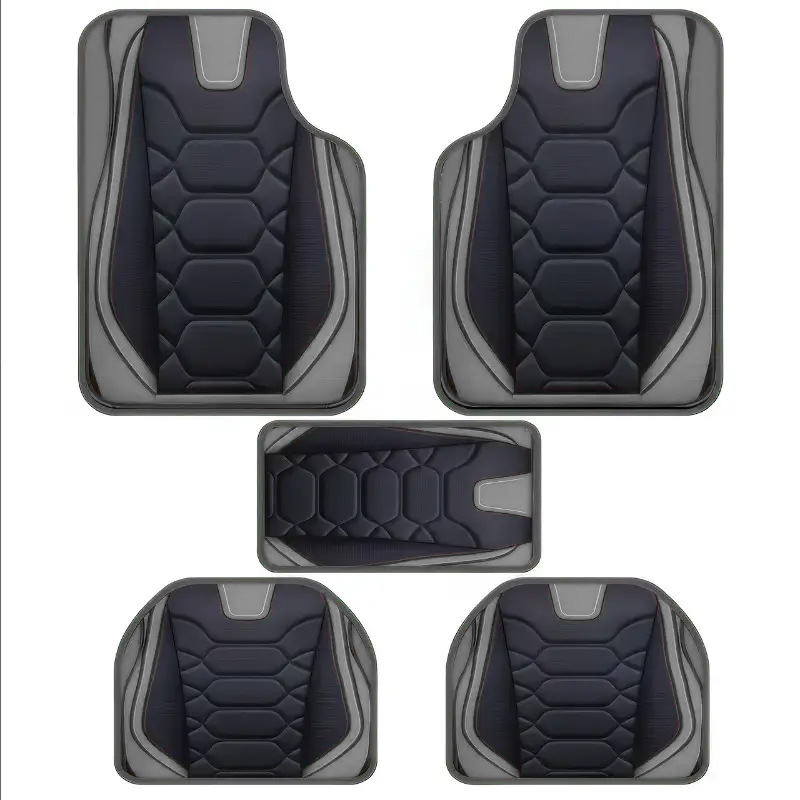 Cross-Border Temu Hot-Selling Universal Car Floor Mats Five-Piece Set, Entryway Door Mats, Non-Slip Floor Mats, Label Application and Dropshipping