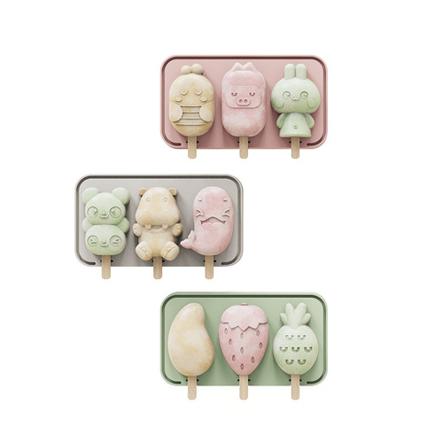 Ice cream mold household easy release popsicle ice cream ice cube mold children's silicone food grade silicone ice tray