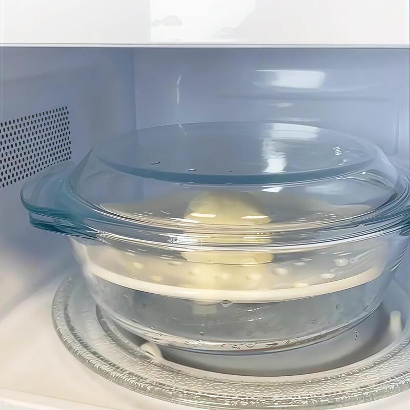 微波炉陶瓷多孔蒸盘厨房耐高温蒸鱼蒸包子盘家用沥水盘圆形饺子盘|undefined