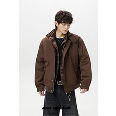 Eon Modish 25冬季New实拍美式复古假两件棉服外套