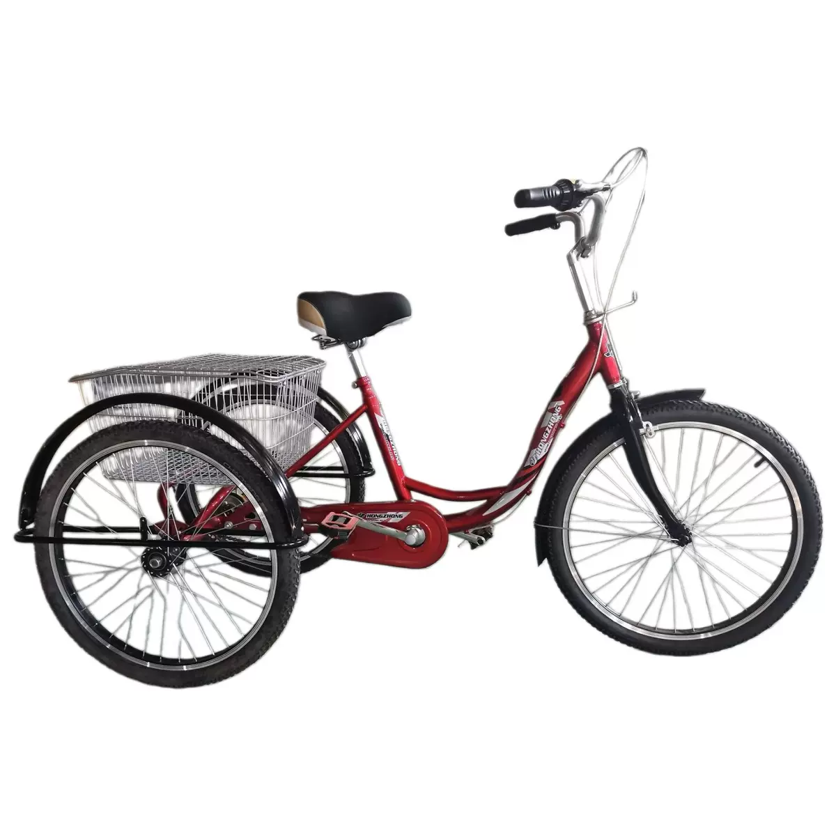 24寸人力三轮车脚蹬代步轻便三轮自行车成人老年人车