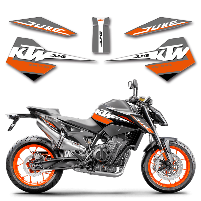 KTM790 수정 액세서리 DUKE790 연료 탱크 스티커 물고기 뼈 스티커 장식 꽃 인쇄 스티커