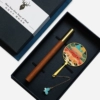 Shaolin Temple + Wooden Tan Pen (Blue Box)