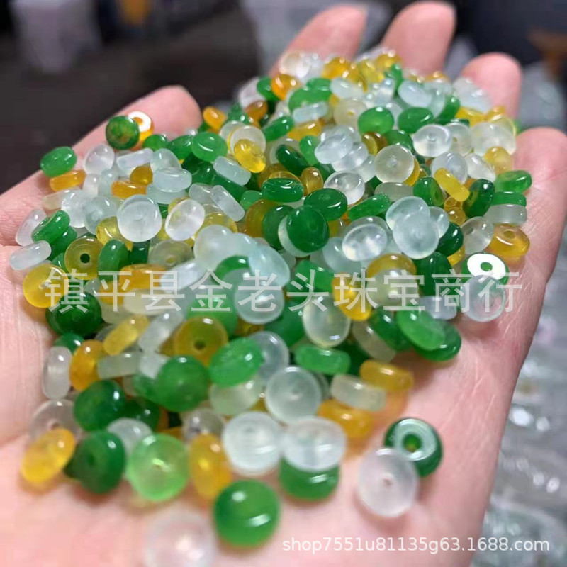 石英岩玉三色6MM算盘珠