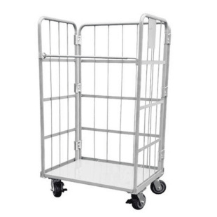 Metal cage logistics truck express sorting truck folding turnover logistics trolley push logistics trolley