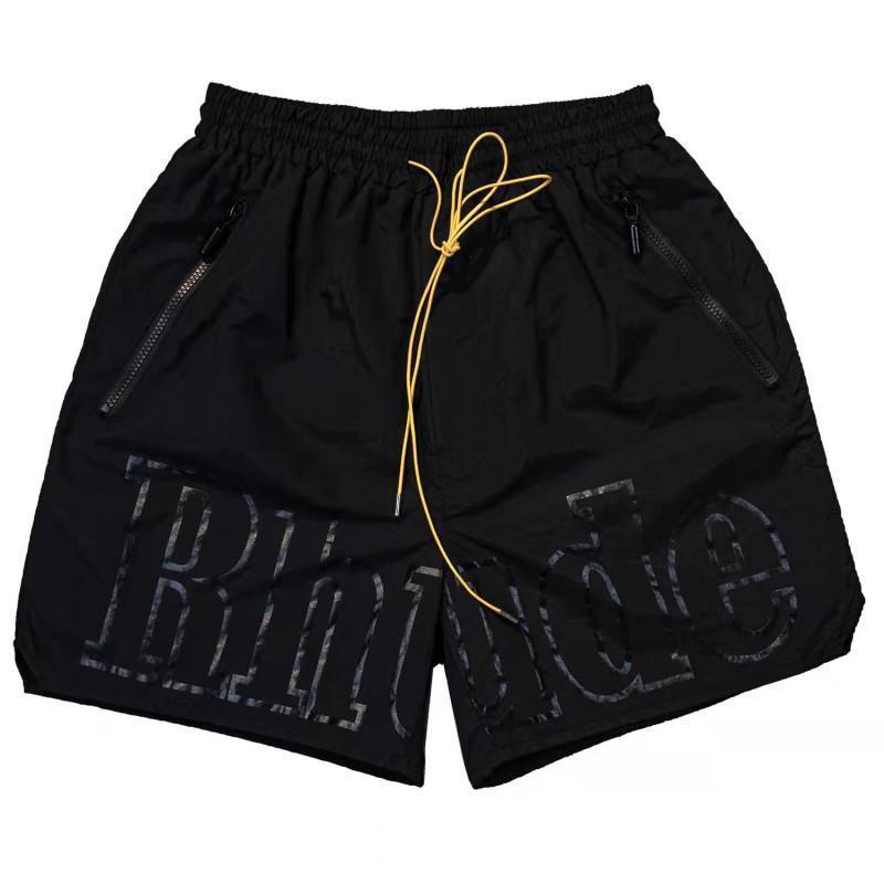 RHUDE ショーツ フォグ ハイストリート トレンド ブランド 巾着 3m レタープリント ヒップホップ ビーチ 5点式バスケットボールパンツ 男女兼用 ヒップホップ|undefined