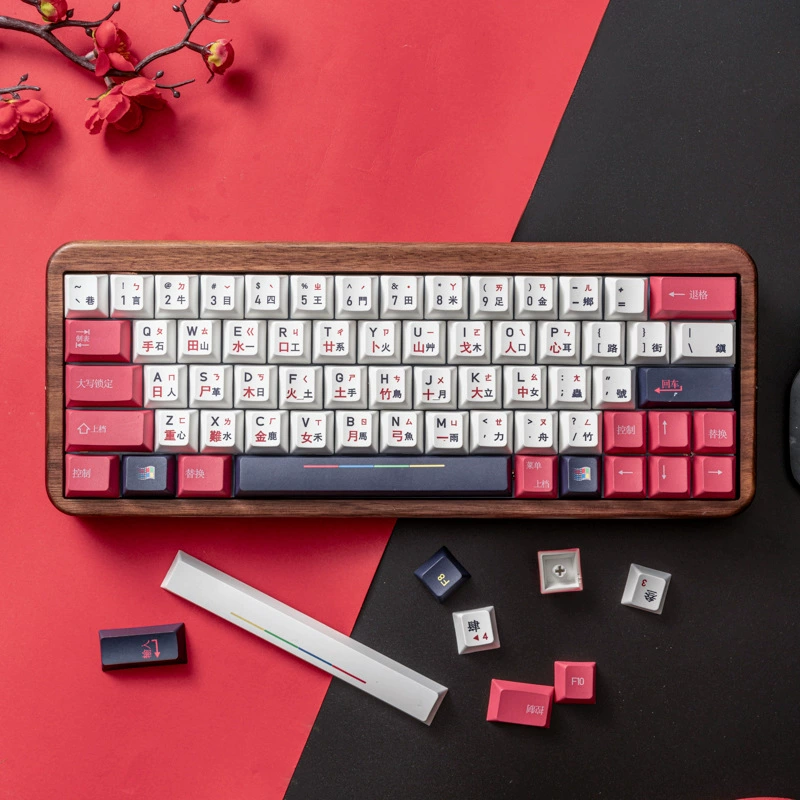 Retro Cangjie ввод корня символа ПБТ оригинальные клавиши пятиугольная термальная сублимация оригинальная высота адаптация 61/68/108