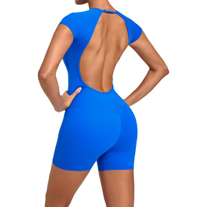 AYM038319 Backless Adjustable Round-Neck Bodysuit Butt-Lifting Fitness Yoga Bodysuit Aoyema wholesale