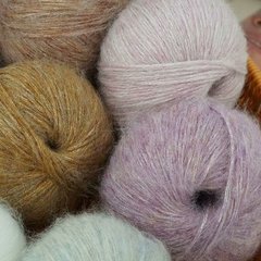 新品藍色眼淚金蔥馬海毛毛線手工編織亮絲閃絲中粗圍巾diy毛線