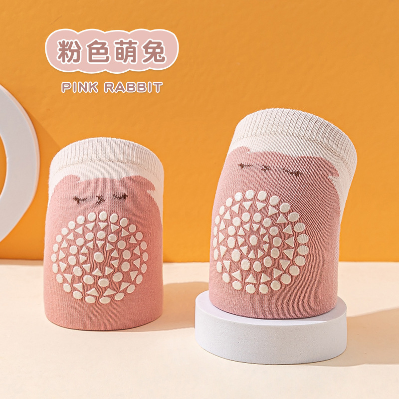 Medias de punto de malla de algodón fino, calcetines de punto de rastreo huecos, niños y niñas para bebés, calcetines de bebé, rodilleras de dibujos animados antideslizantes