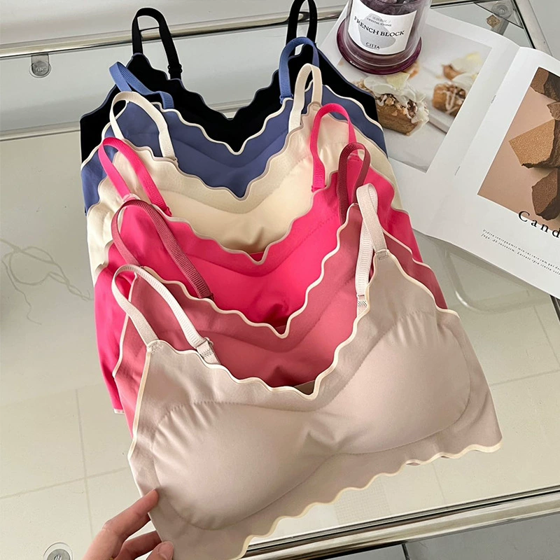 Ледяной шелк без следов нижнее белье женское маленькое грудное