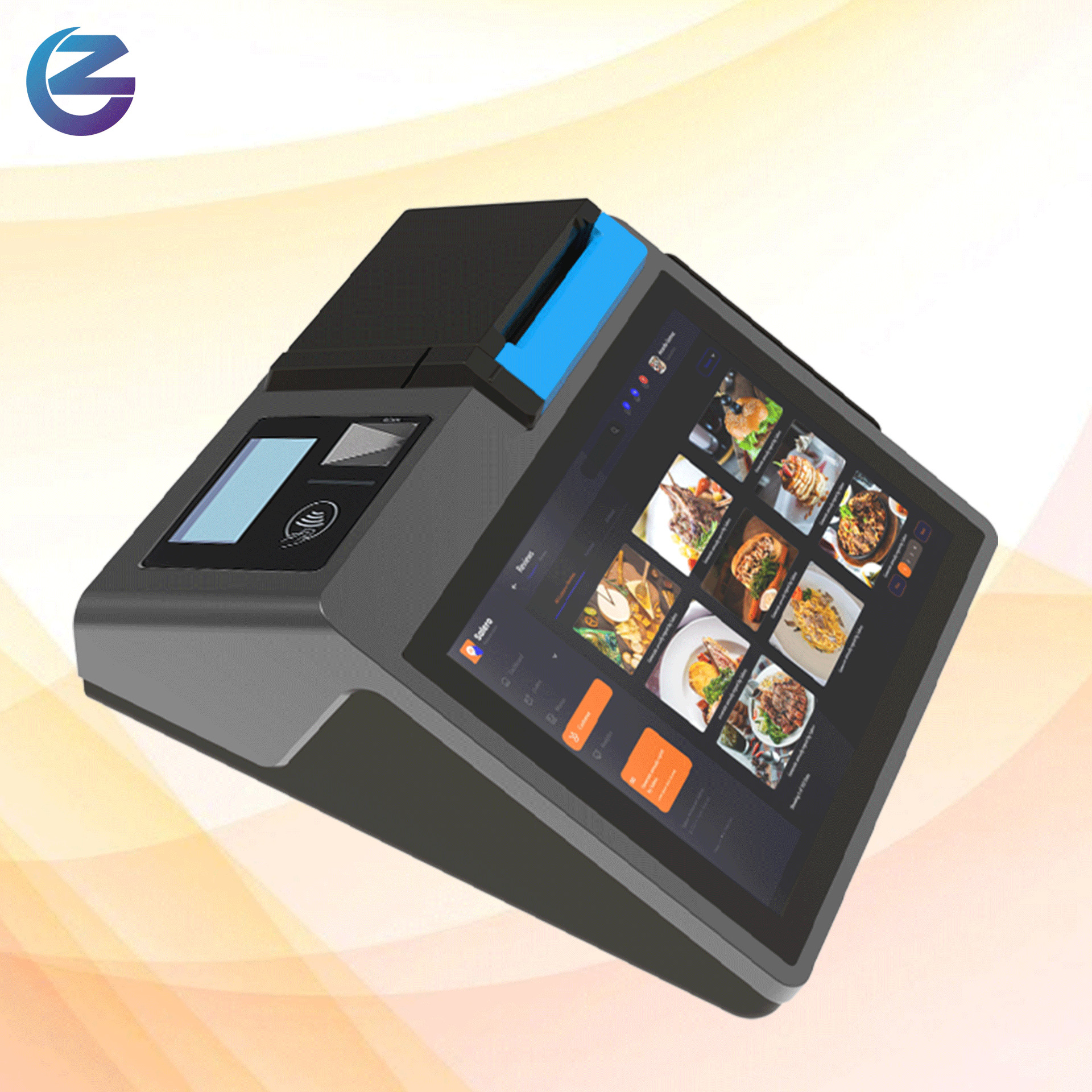 桌面式收银机触摸终端一体机海外酒吧餐厅点餐收款收据热敏打印机