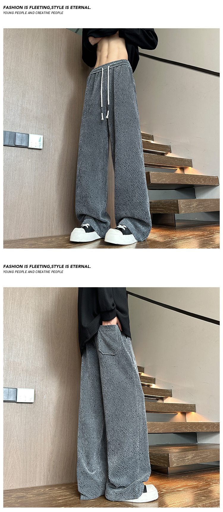 Unisex Zebra Mustermuster Hose Mit Geradem Bein Im Retro Stil_voghion.com