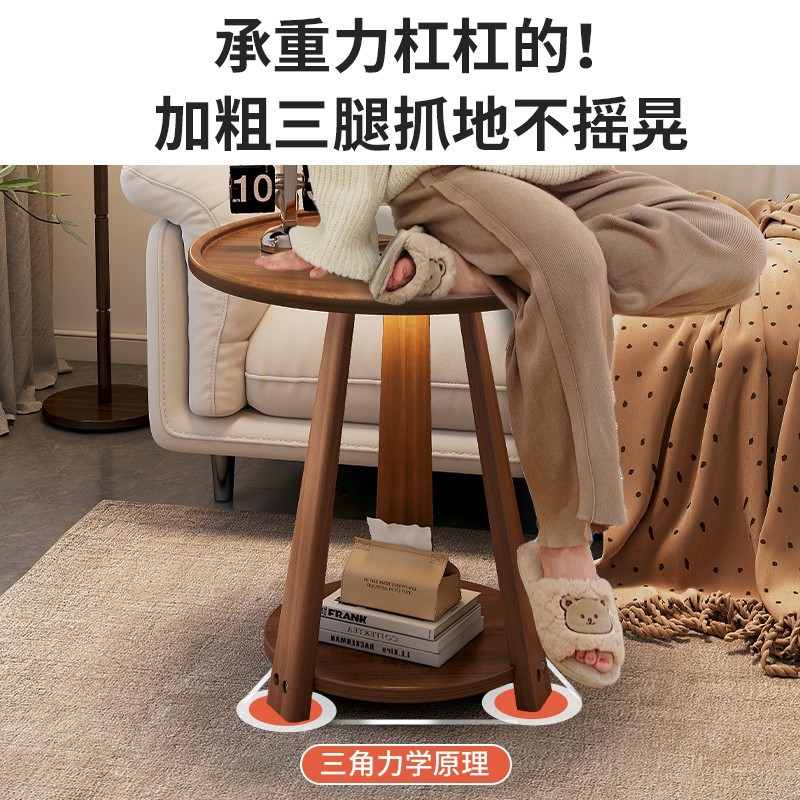 Mesa de té americana de madera maciza Tulipan mesa de café balcón simple mesa redonda casual