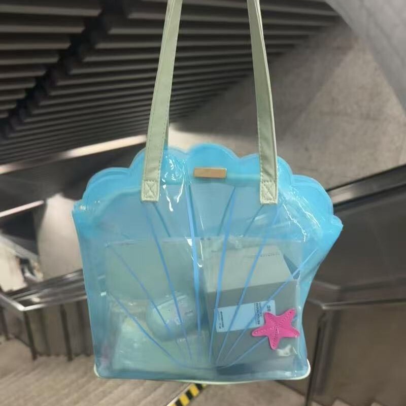 Pvc Shell Shoulder Bag High-Looking Transparent Summer New Waterproof Women's Travel Seaside Beach Handbag Pvc Shell Shoulder Bag High-Looking Transparent Summer New Waterproof Women's Travel Seaside Beach Handbag