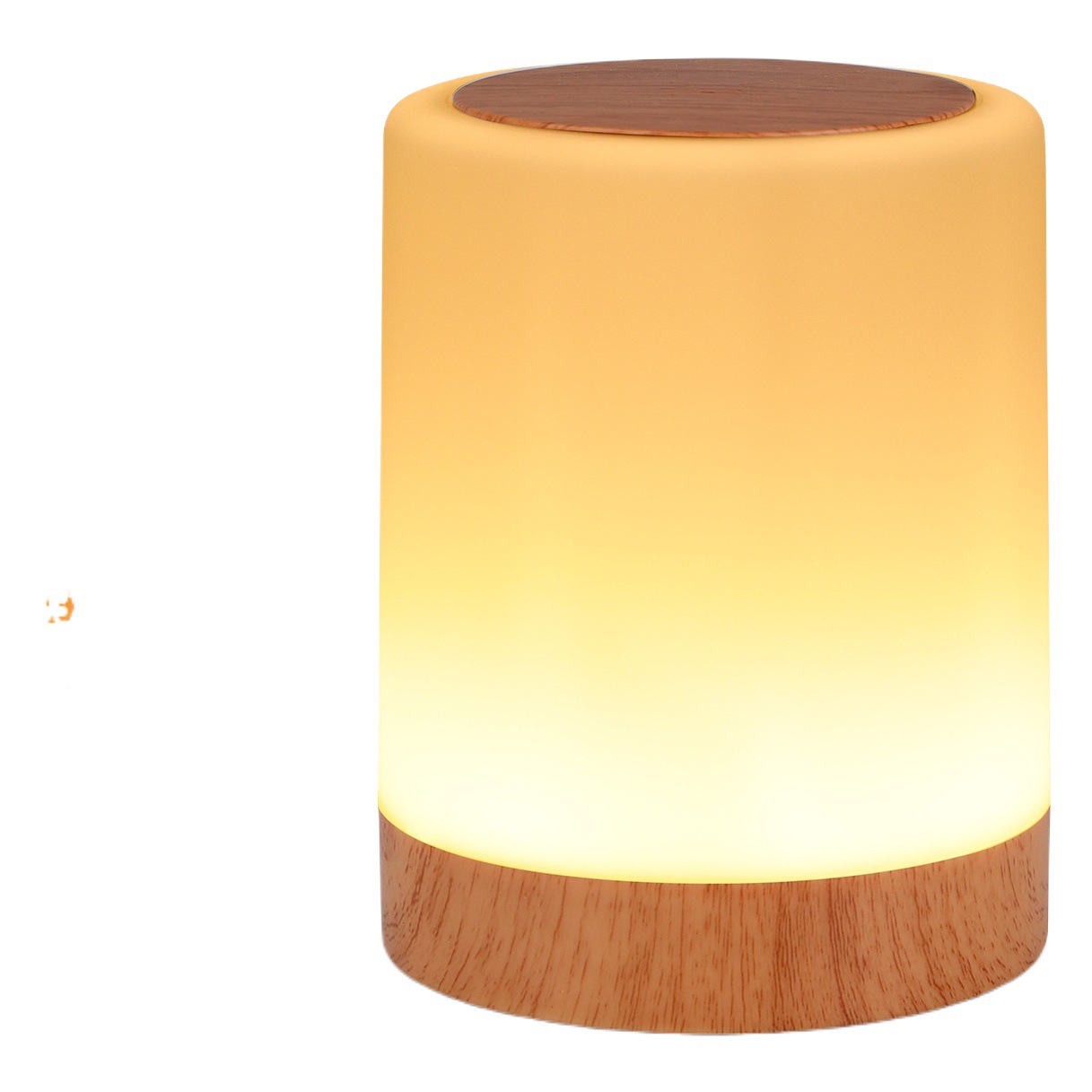 Amazon nuevo grano de madera creativa táctil control remoto colorido lámpara de noche faro lámpara de escritorio al aire libre LED luz de la noche