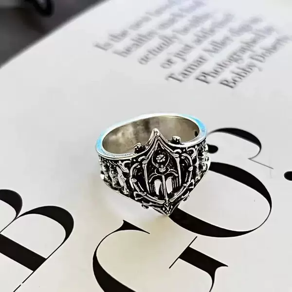 Classical Dark Ring, Retro Personalized Ring, Uncle, Men and Women, Domineering Gothic Style Jewelry, Antique Style