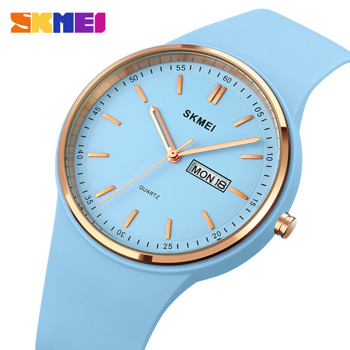Skmei/Timeless Elegance Casual Minimalist Women's Watch with Round Scale Dual Date Quartz Watch for Elegant Female Students