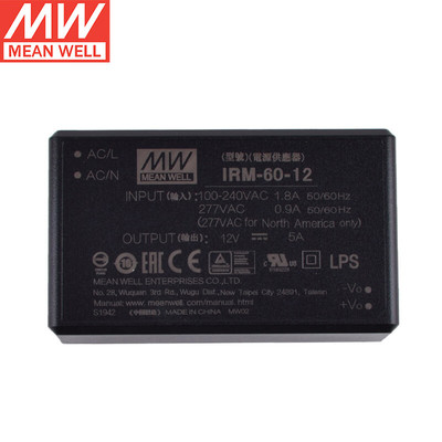 明纬(MEANWELL)IRM-60-12 AC-DC模块开关电源 (60W左右)插脚型1