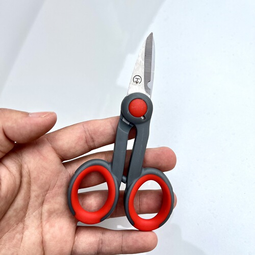 Stainless steel gray Dali horse scissors serrated PE line fishing line scissors tied hook lead leather scissors fishing gear accessories wholesale