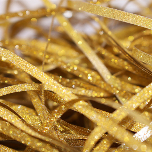 Glitter caja de regalo de plata caliente de la decoración de la boda de relleno caja de dulces DIY papel desmenuzado de seda