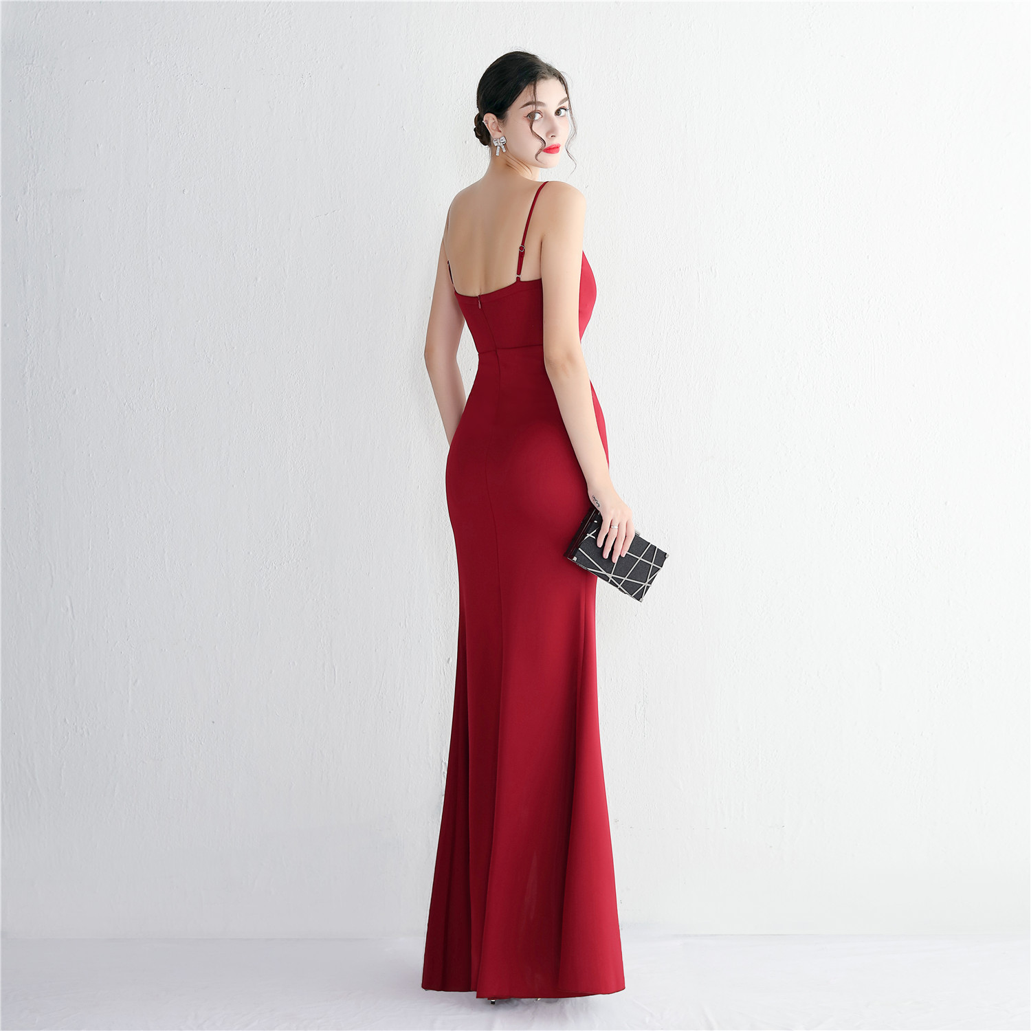 D9331 1230K ÁO HAI DÂY NỮ YIEOUBA DÁNG ÔM BODY GỢI CẢM SEXY DÙNG TRONG LỄ CƯỚI KIỂU ĐUÔI CÁ HAI DÂY HỞ VAI THỜI TRANG NỮ NGÀY CƯỚI G04 SẢN PHẨM MỚI