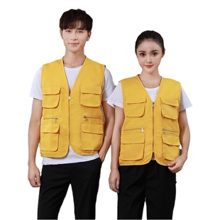 Multi-pocket Tooling Volunteer Vest Customized Outdoor Vest Promotional Activity Photography Work Clothes Printed logo
